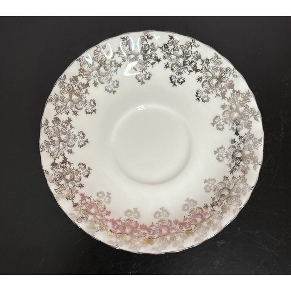 Royal Albert 25th Silver Anniversary Bone China Saucer Rose England‎ Replacement - Picture 1 of 4
